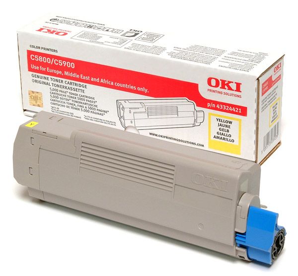 Compatible 43324421 OKI toner Yellow  for C5800/ C5900